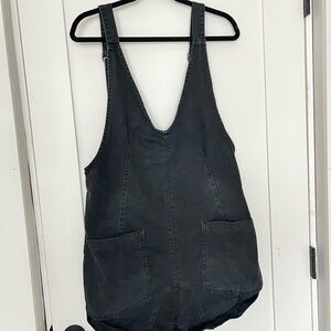 We The Free Charcoal Denim Overalls